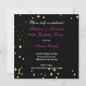 Invitation Fabuleux Parties scintillant rose chaud haut talon (Dos)