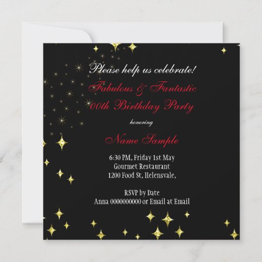 Invitation Fabuleux Parties scintillant Rouge Haut talon Anni (Dos)