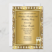 Invitation Fabuleux Photo Gold Glitz Glam Hollywood Anniversa (Dos)