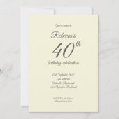 Invitation Fabuleux Quarante Roses 40e anniversaire Invitatio (Devant)