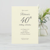 Invitation Fabuleux Quarante Roses 40e anniversaire Invitatio (Debout devant)