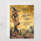 Invitation Fabuleux sauvage Cinquante Anniversaire Tiger Woma (Devant)