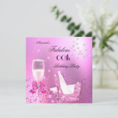 Invitation Fabuleux Shimmer Clair talons roses Anniversaire (Debout devant)