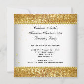 Invitation Fabuleux talons d'or blanc de 40 Parties scintilla (Dos)
