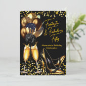 Invitation Fabuleux talons fantastiques Champagne Anniversair (Debout devant)