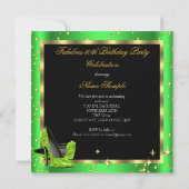 Invitation Fabuleux talons hauts de champagne vert citron 50 (Dos)