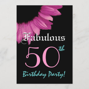 Invitation Fabuleux tournesol rose de la fête d'anniversaire