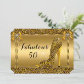 Invitation Fabulieuses chaussures à talons hauts Leopard Gold (Debout devant)