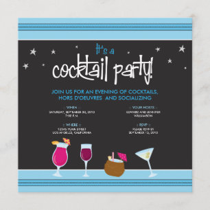 Invitation Fabully Festive Cocktail Party (aqua)