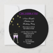 Invitation Fabulos 50 Fantastiques Escarpins Violets Champagn (Dos)