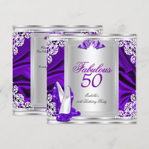 Invitation Fabulos 50 Fête d'anniversaire des 50 ans Chaussur
