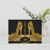 Invitation Fabulos Chaussures à Talons Hauts Fête Or Léopard (Debout devant)
