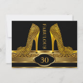 Invitation Fabulos Chaussures à Talons Hauts Fête Or Léopard (Devant)