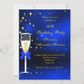 Invitation Fabulos Talons Bleu Royal Champagne 30 Or (Dos)