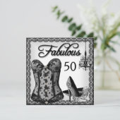 Invitation Fabulos Talons Hauts Corset Noir Blanc Soirée (Debout devant)