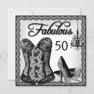 Invitation Fabulos Talons Hauts Corset Noir Blanc Soirée