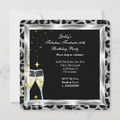 Invitation Fabulosa Fête d'anniversaire des 50 ans Silver Leo (Dos)