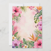 Invitation Fabulose Fleur Tropicale 70e Anniversaire (Dos)