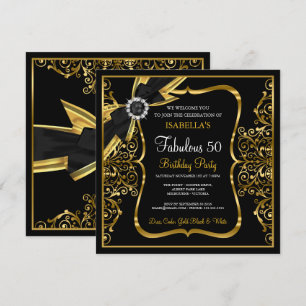 Invitation Fabulosus 50ème Anniversaire Ruban en D