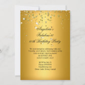 Invitation Fabulous 60 Rubans Dorés Argentés 60e Anniversaire (Dos)
