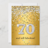 Invitation Fabulous 70 Rubans Dorés et Argentés 70e Anniversa (Devant)