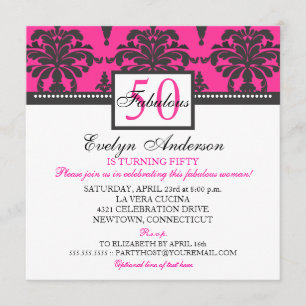 Invitation Fabulous & Elegant Woman Birthday Party