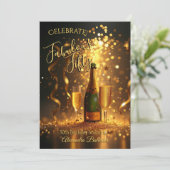 Invitation Fabulous Fifty Celebration Champagne Streamers (Debout devant)