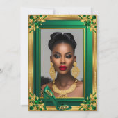 Invitation Fabulous Fifty Emerald Green Gold high Heel Gems (Dos)