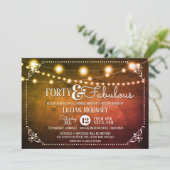 Invitation Fabulous Forty Surprise Anniversaire Fête Invitati (Debout devant)