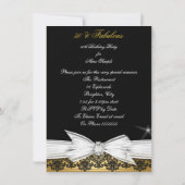 Invitation Fabulous Gold Black Lace 50e fête d'anniversaire (Dos)