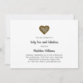 Invitation Fabulous Gold Foil Empreinte de léopard TOUT ÂGE A (Dos)