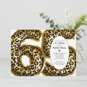 Invitation Fabulous Gold Foil Empreinte de léopard TOUT ÂGE A (Debout devant)