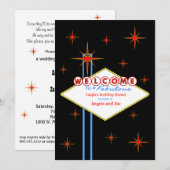 Invitation Fabulous Las Vegas Nights Wedding shower Invitatio (Devant / Derrière)