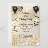 Invitation Fabulous Leopard Birthday Celebration Champagne (Dos)