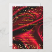 Invitation Fabulous Parties scintillant Red Gold talons Champ (Dos)