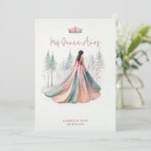 Invitation Fabulous Pink Chic Romantic Spanish Quinceañera (Debout devant)