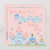 Invitation Fabulous Princess Party (Devant / Derrière)