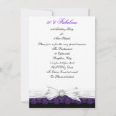 Invitation Fabulous Purple Lace Black 50e fête d'anniversaire (Dos)