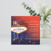 Invitation Fabulous Red n Blue Las Vegas Mariage Strip (Debout devant)