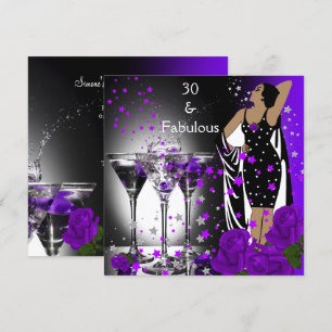 Invitation Fabulux 30 30e Anniversaire Roses Violettes Martin