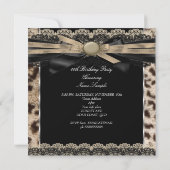 Invitation Fabulux 30 Anniversaire Beige Marron Léopard 3 (Dos)