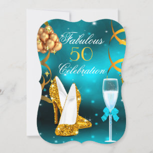 Invitation Fabulux 50 Talon Haut Or Champagne Fête