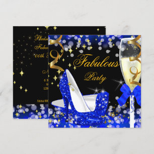 Invitation Fabulux Talons Hauts Pailletés Bleu Royal pour Ann