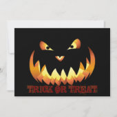 Invitation Face 4 citrouille pour Halloween (Devant)