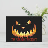 Invitation Face 4 citrouille pour Halloween (Debout devant)