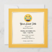 Invitation Face avec des larmes de joie (Dos)