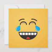 Invitation Face avec des larmes de joie (Devant)