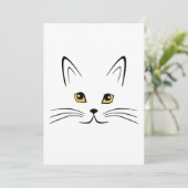 Invitation Face de chat (Debout devant)