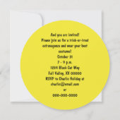 Invitation Face de chat noir Halloween (Dos)