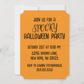 Invitation Face du Citrouille Halloween Jack-o'-lantern (Dos)